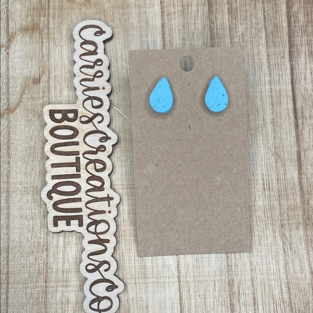 Turquoise Teardrop Stud Earrings